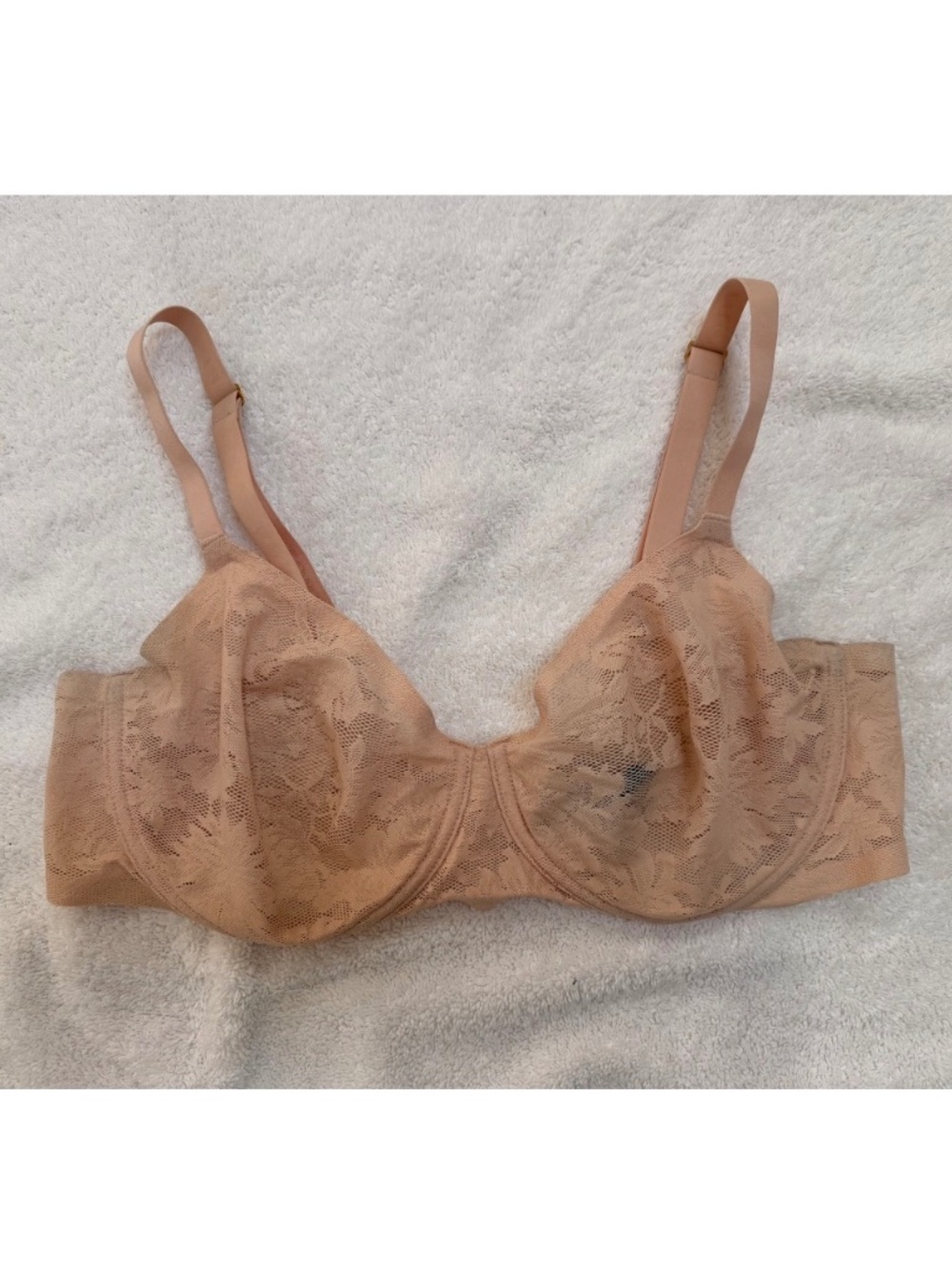 NATORI 36D NUDE LEVITATE UNLINED SHEER UW BALCONETTE BRA